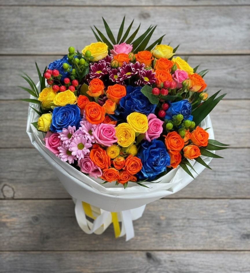 Букет цветов из: Розы и Хризантемы в Шум Ленинградская область