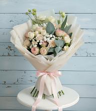 Букет цветов из:  Розы и Лизиантусы #REPLACE_PRED# Шум Ленинградская область