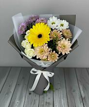 Букет цветов из:  Розы, Герберы и Хризантемы #REPLACE_PRED# Шум Ленинградская область