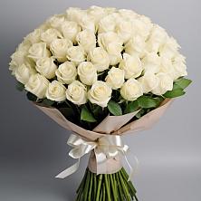Букет 101 беля роза Белоснежка в Шум Ленинградская область