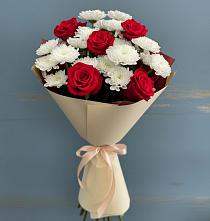 Букет цветов из:  Розы и Хризантемы в Шум Ленинградская область
