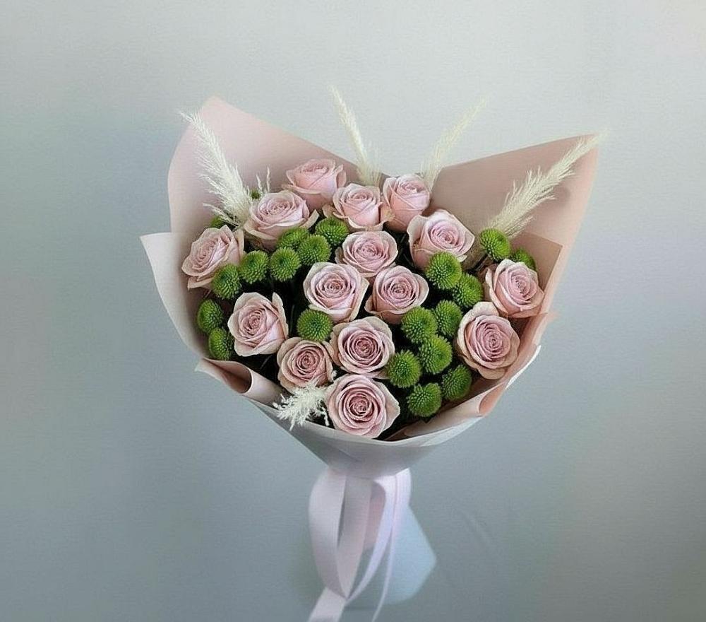 Букет цветов из: Розы и Хризантемы в Шум Ленинградская область