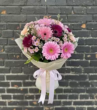 Букет цветов из:  Герберы и Хризантемы в Шум Ленинградская область