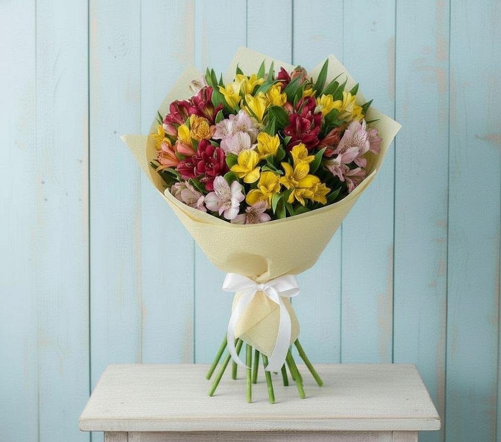 Букет цветов из: Альстромерии в Шум Ленинградская область