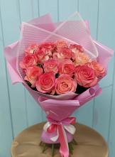 Букет 15 Розовых роз Равель в Шум Ленинградская область