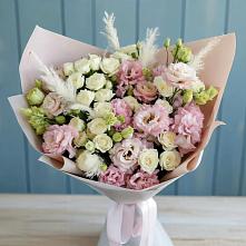 Букет цветов из:  Альстромерии и Розы в Шум Ленинградская область