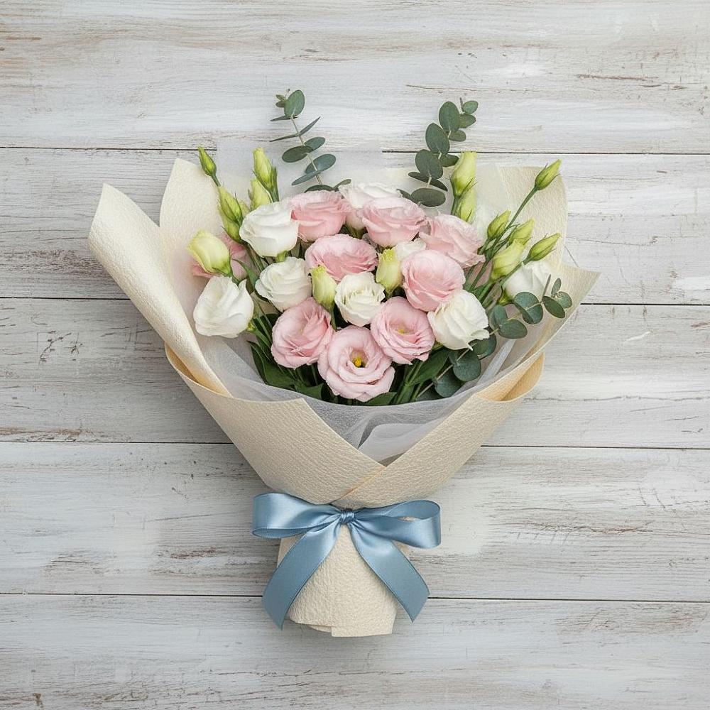 Букет цветов из: Лизиантусы в Шум Ленинградская область